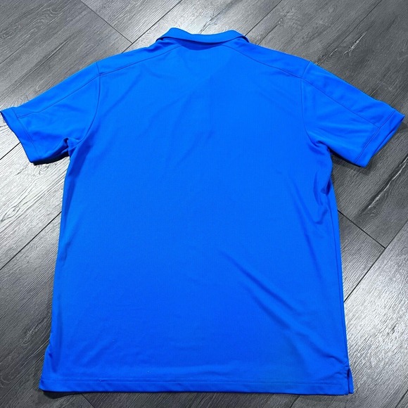 Callaway Opti Dri Polo Men's XL Blue Striped Short Sleeve Golf Business EUC - Picture 3 of 6